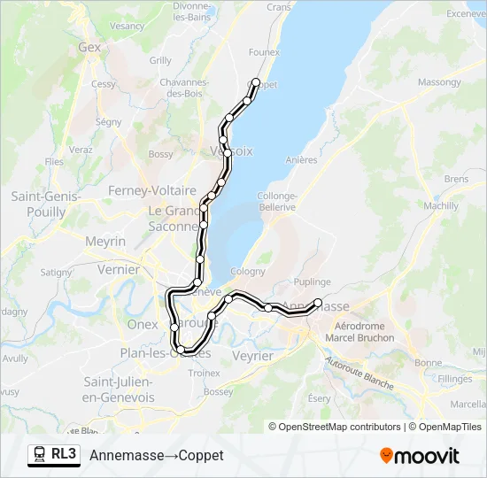 RL3 Train Line Map