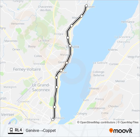 RL4 train Line Map