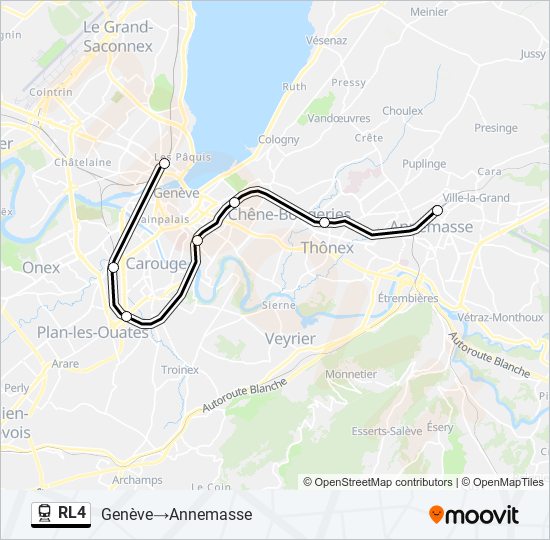 RL4 train Line Map