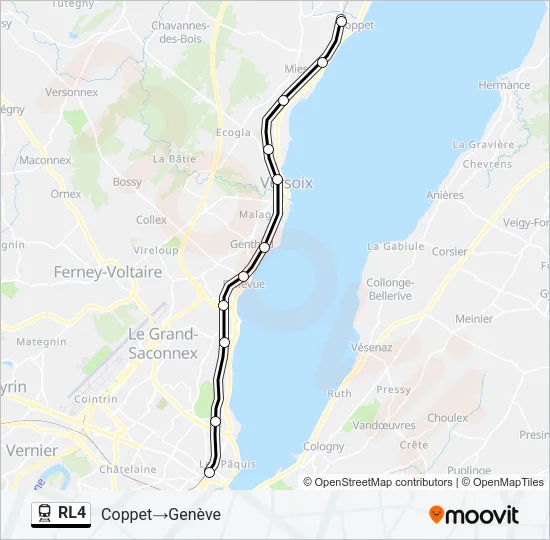 RL4 Train Line Map