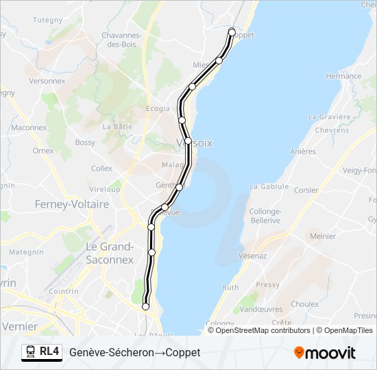 RL4 Train Line Map