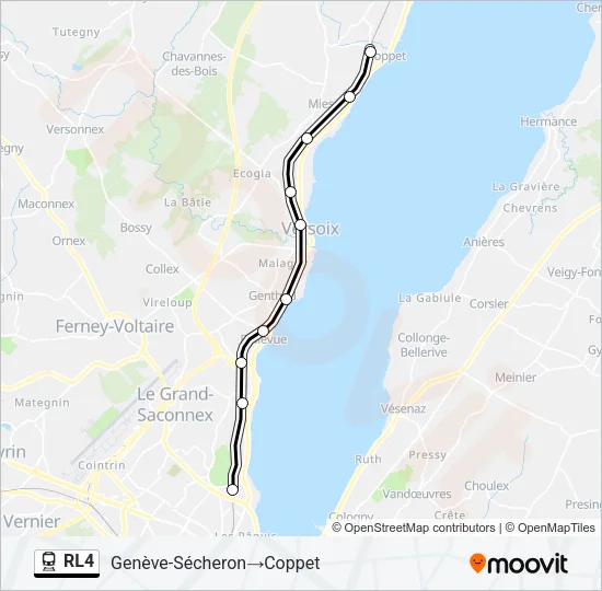 RL4 Train Line Map