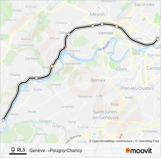 RL5 Train Line Map