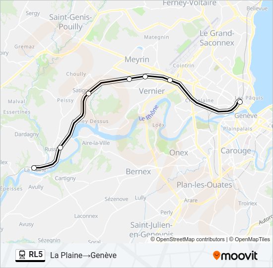 RL5 Train Line Map