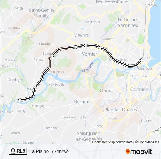 RL5 Train Line Map
