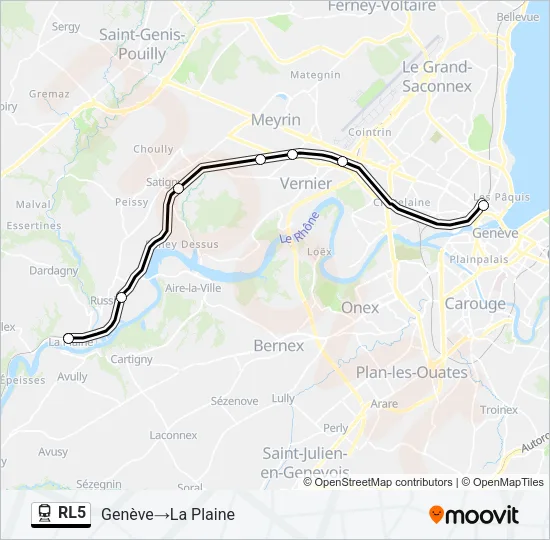 RL5 Train Line Map