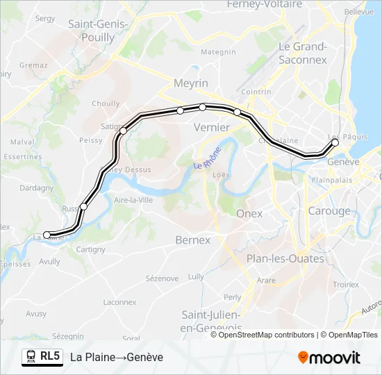 RL5 Train Line Map