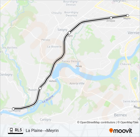 RL5 Train Line Map