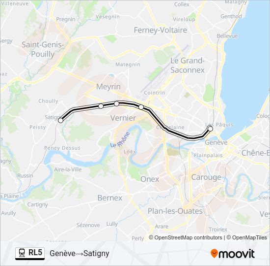 RL5 Train Line Map