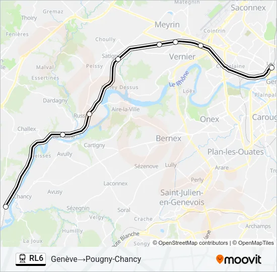 RL6 Train Line Map