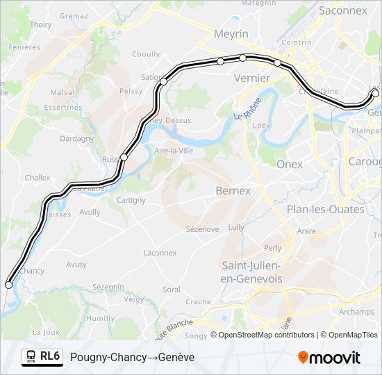 RL6 Train Line Map