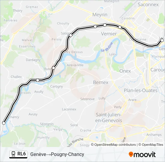 RL6 Train Line Map