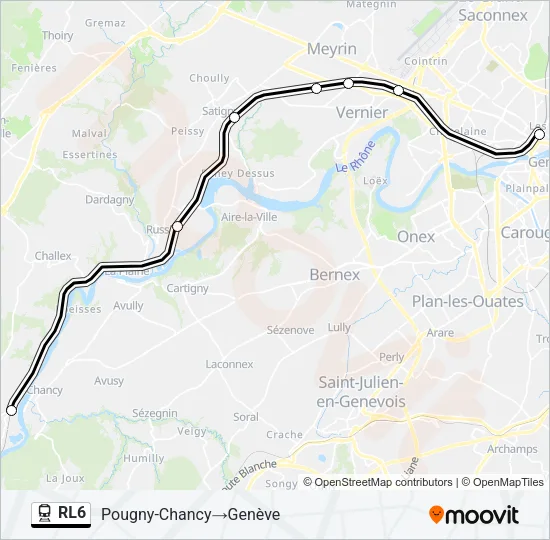 RL6 Train Line Map