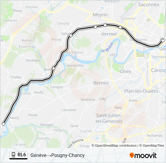 RL6 Train Line Map