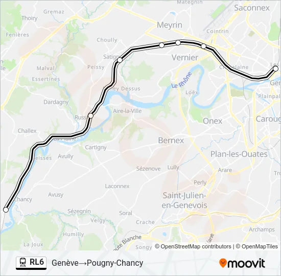 RL6 Train Line Map