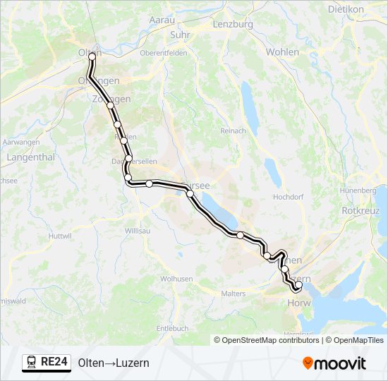 RE24 Train Line Map
