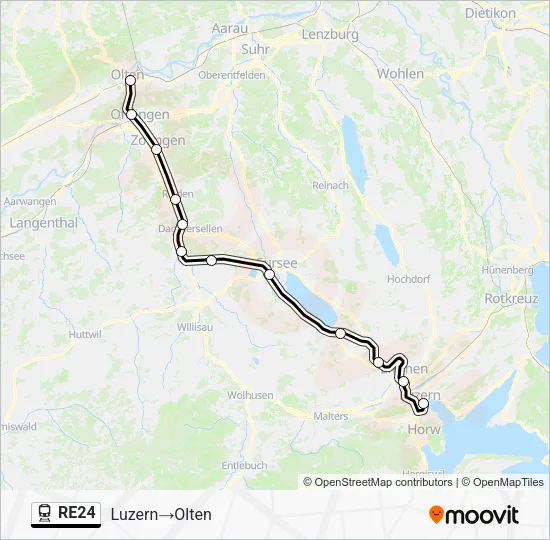 RE24 Train Line Map