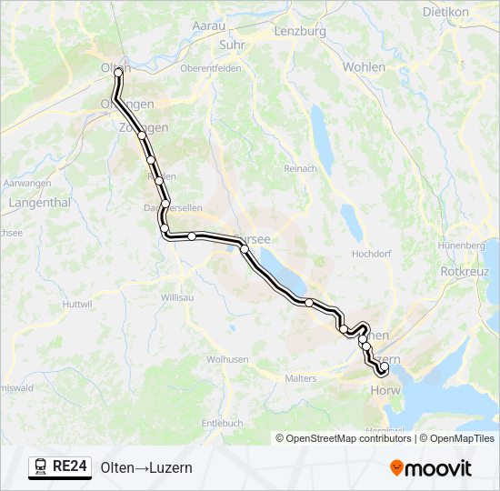 RE24 Train Line Map