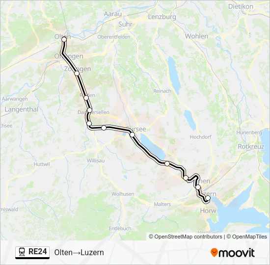 RE24 Train Line Map