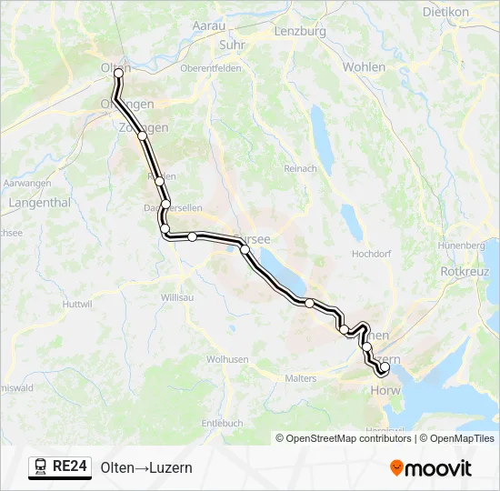 RE24 Train Line Map