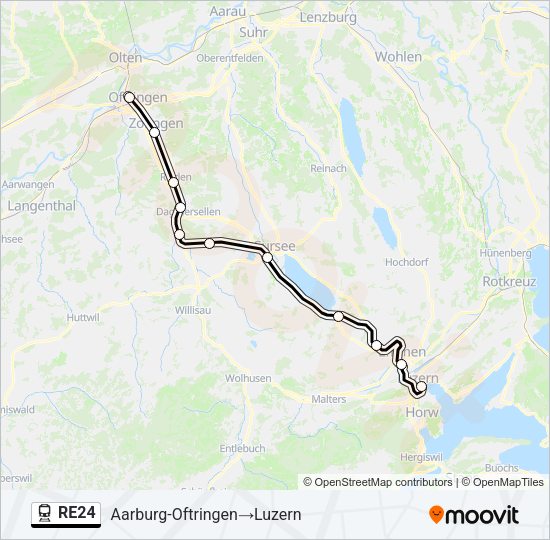 RE24 Train Line Map