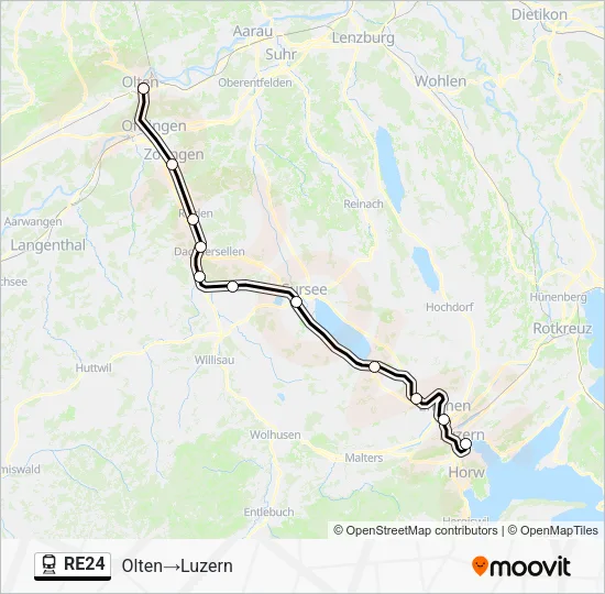 RE24 Train Line Map