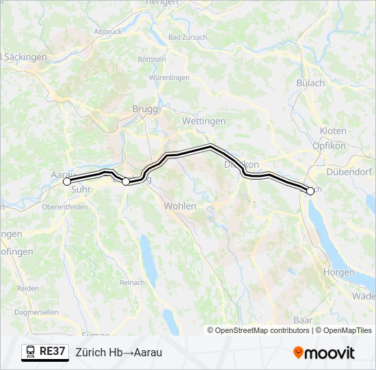 RE37 Train Line Map