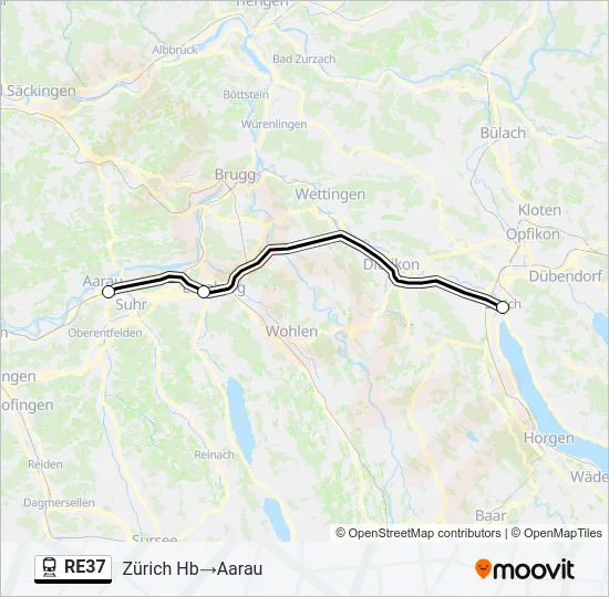 RE37 Train Line Map