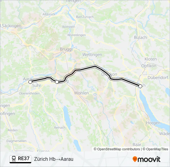 RE37 Train Line Map