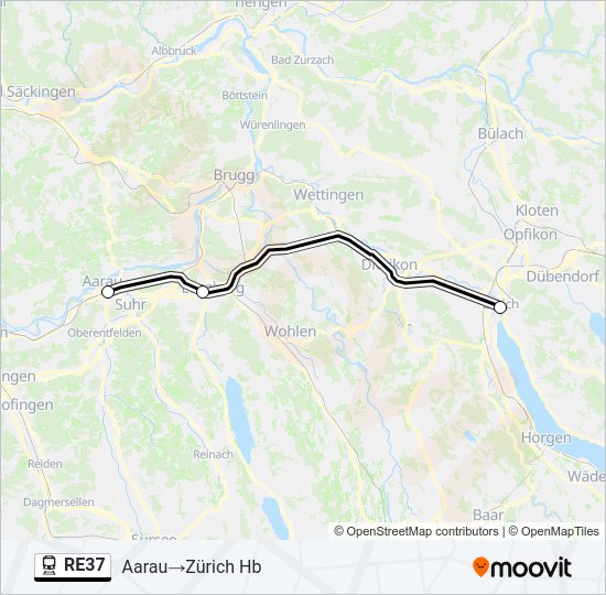 RE37 Train Line Map