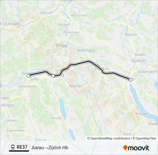 RE37 Train Line Map