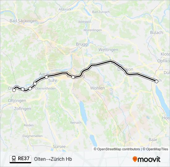 RE37 Train Line Map