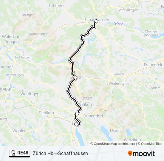 RE48 train Line Map