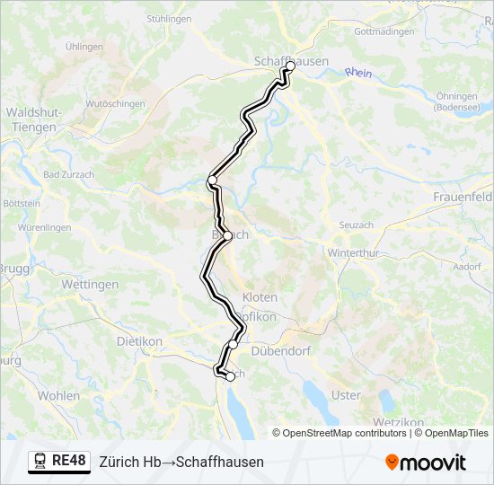 RE48 Train Line Map