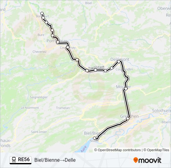 RE56 Train Line Map