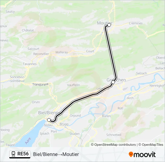 RE56 Train Line Map