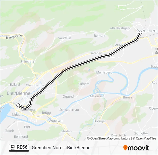 RE56 Train Line Map
