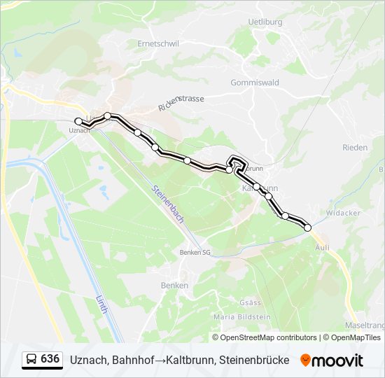 636 bus Line Map