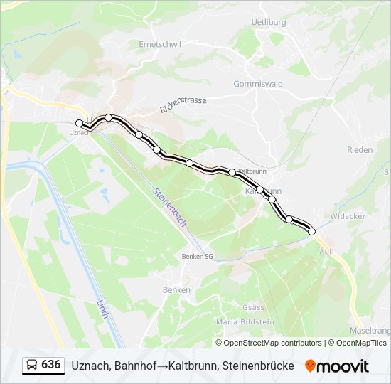 636 Bus Line Map