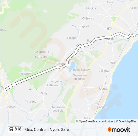 818 Bus Line Map