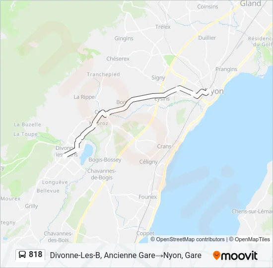 818 Bus Line Map