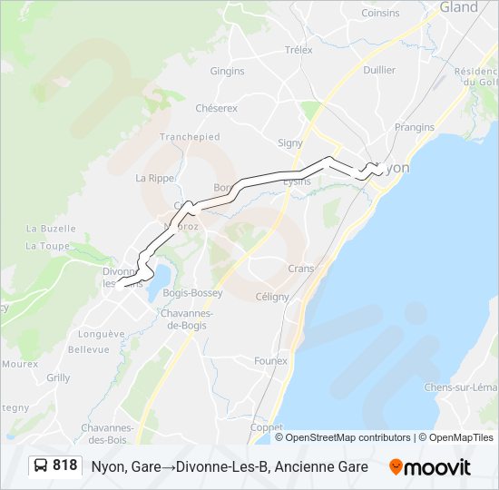 818 Bus Line Map
