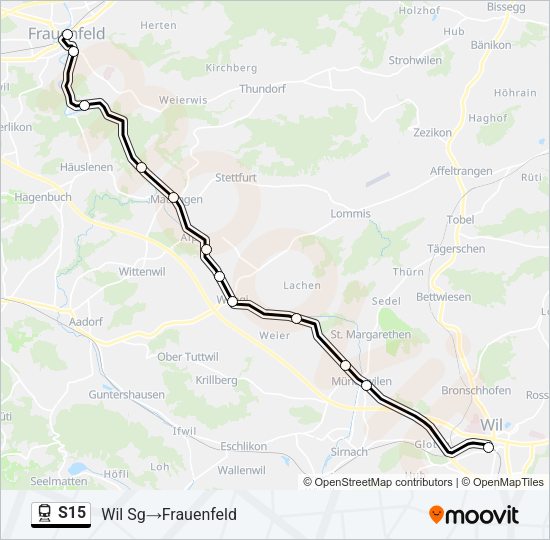 S15 Train Line Map