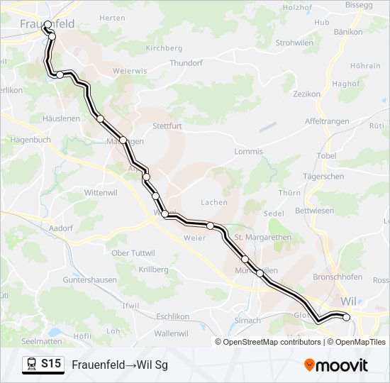 S15 Train Line Map
