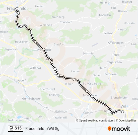 S15 Train Line Map