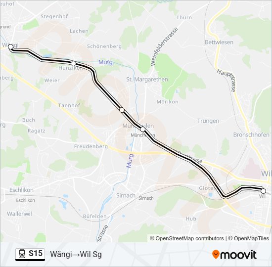 S15 Train Line Map