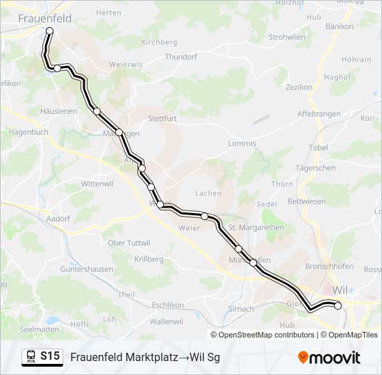 S15 Train Line Map