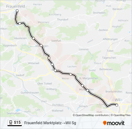 S15 Train Line Map