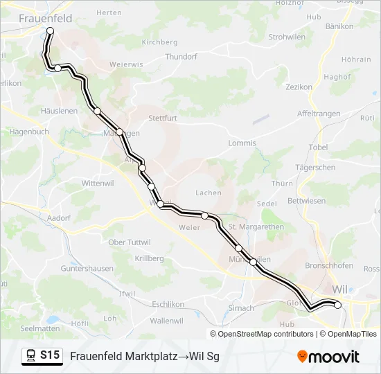 S15 Train Line Map
