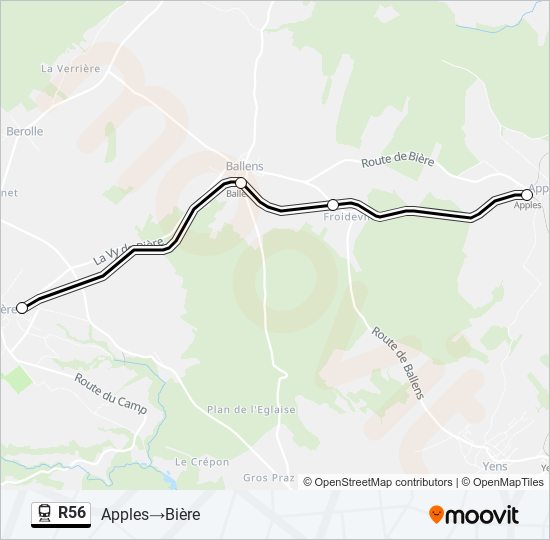 R56 Train Line Map